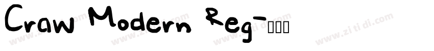 Craw Modern Reg字体转换